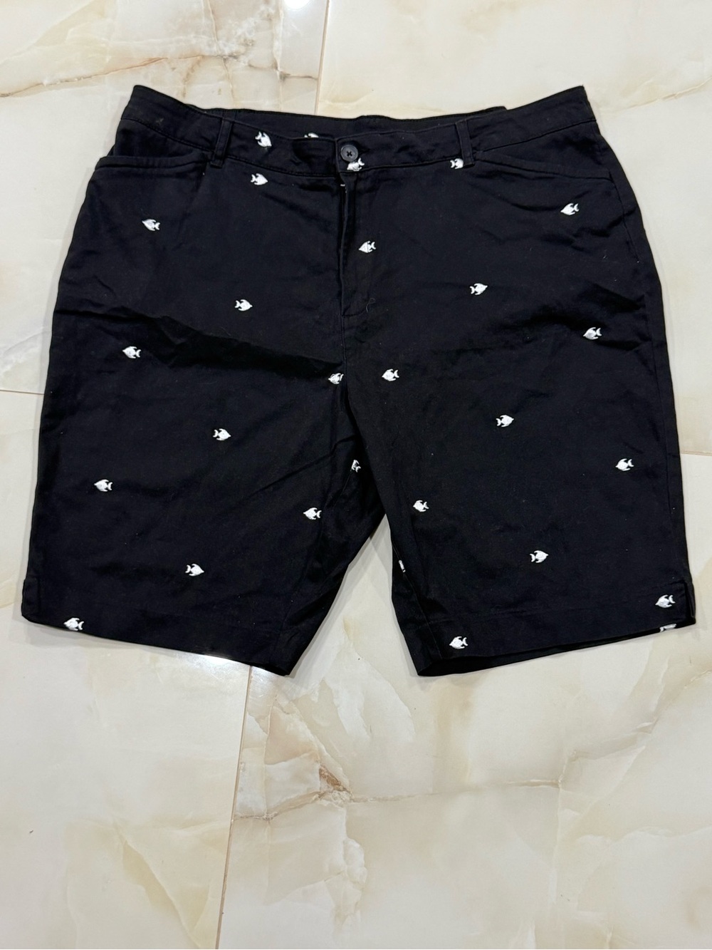 Basic Editions Navy and Black Tag Short Casual Bottoms